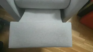 Sofá reclinable beige tela