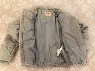 Chaqueta pana acolchada verde