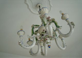 Lampadario Capodimonte in porcellana
