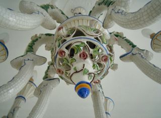 Lampadario Capodimonte in porcellana