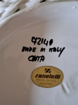 Soprammobile centrotavola ceramica e legno