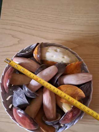 Soprammobile centrotavola ceramica e legno