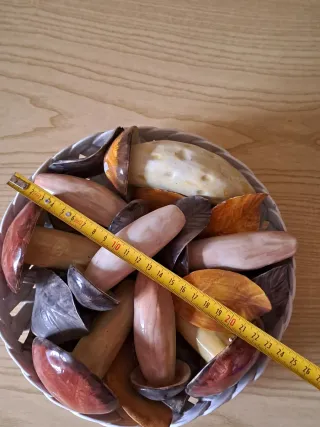 Soprammobile centrotavola ceramica e legno