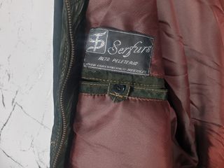 Chaqueta cuero verde hombre