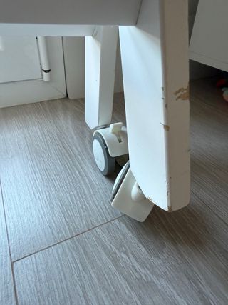 Cuna plegable madera con ruedas