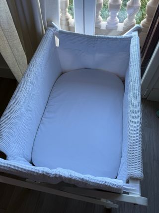 Cuna plegable madera con ruedas