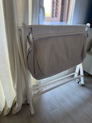 Cuna plegable madera con ruedas