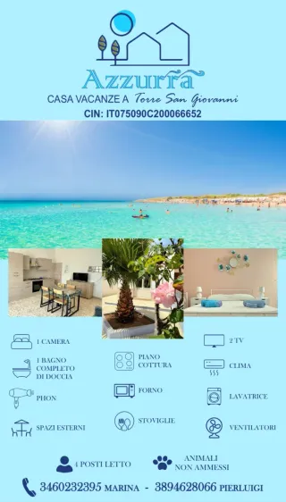 Soluzione a due passi dalla SPIAGGIA di sabbia