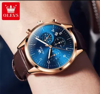 Reloj OLEVS Hombre Azul y Dorado