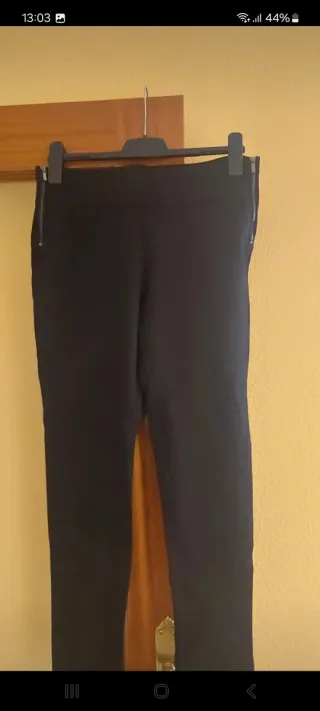 Leggings Zara Negros con Cremallera
