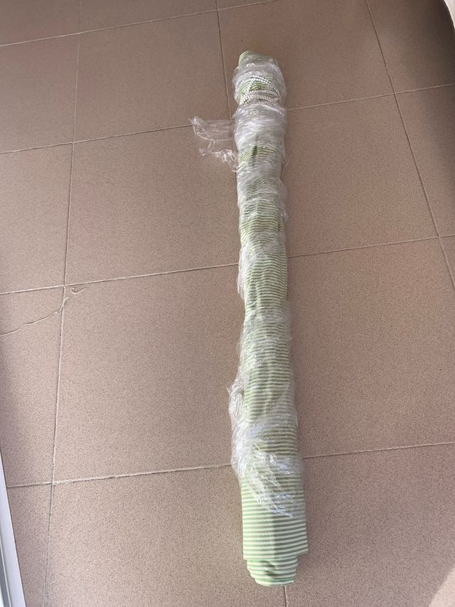 Cortina Store Rayas Verde y Blanco