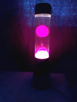 Lámpara de Lava Fisura Negra y Rosa intenso