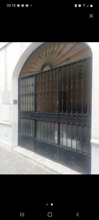 Puerta de forja para cochera