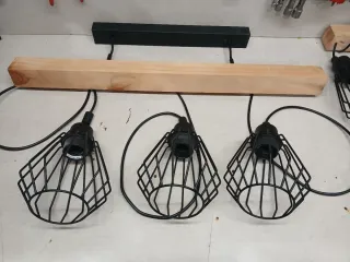 Juego 2 Lámparas con 3 bombillas y 2 faroles