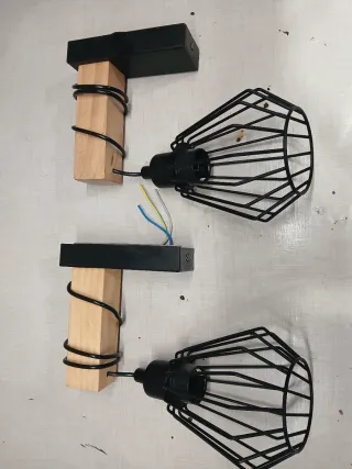 Juego 2 Lámparas con 3 bombillas y 2 faroles