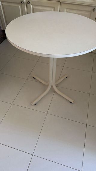 Mesa redonda blanca 80cm