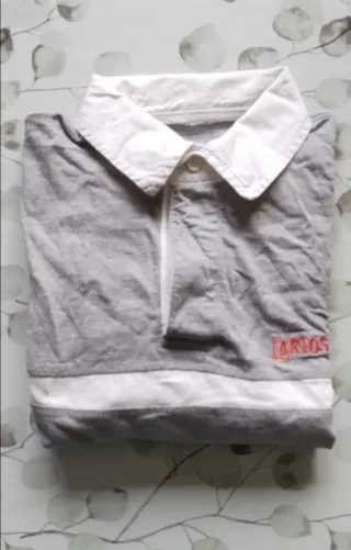 Polo manga larga gris