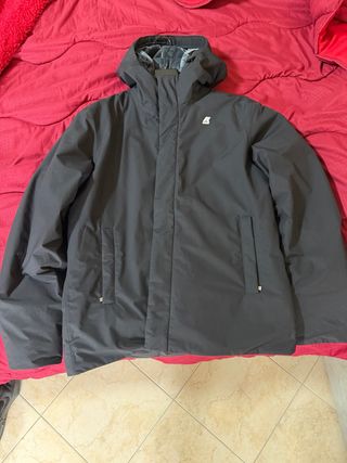 Giubbotto K-Way nero/grigio uomo