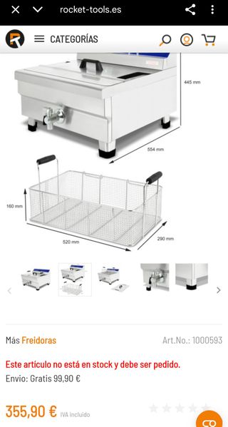 Freidora profesional 4500w