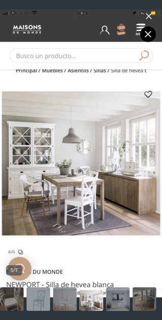 Silla Newport Maisons du Monde Blanca