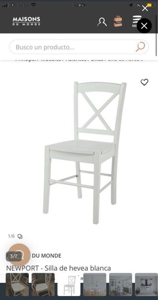 Silla Newport Maisons du Monde Blanca