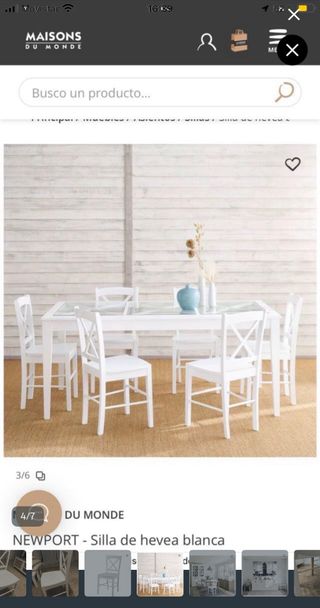 Silla Newport Maisons du Monde Blanca