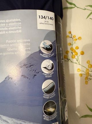 Pantalón esquí azul con tirantes T 8-10