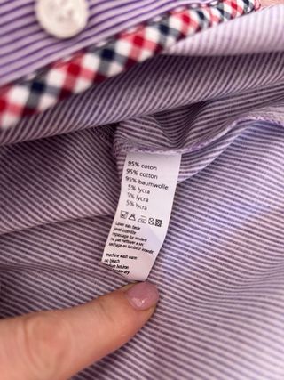 Camisa Polo Jeans Morada Rayas