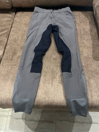 Pantalones de equitación grises con grip