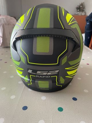 Casco Moto LS2 Negro/Amarillo Flúor