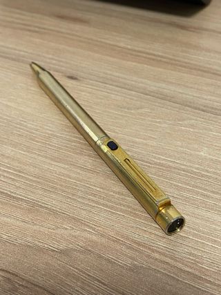 Bolígrafo Gold 18k Clásico Dorado en Estuche cross