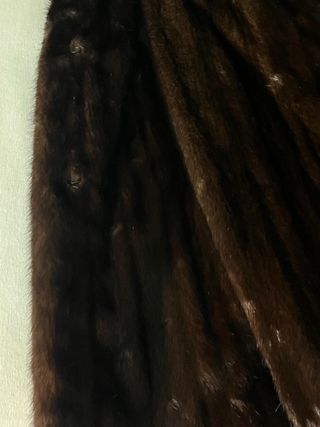 Abrigo largo de pelo de visión sintético