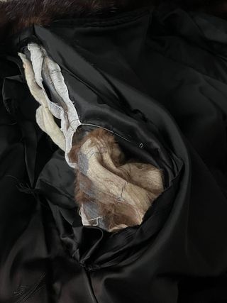 Abrigo largo de pelo de visión sintético