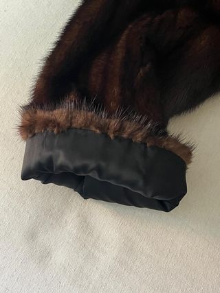 Abrigo largo de pelo de visión sintético