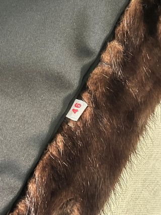 Abrigo largo de pelo de visión sintético