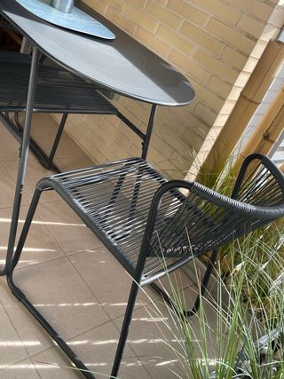 Mesa y 2 Sillas Jardín Naterial Duo