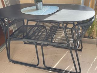 Mesa y 2 Sillas Jardín Naterial Duo