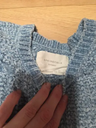 Jersey chenilla Springfield azul talla XS