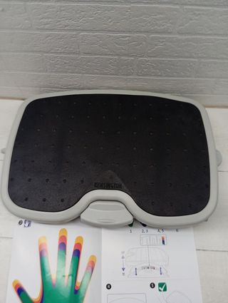 Reposapiés Ergonómico Ajustable Negro/Blanco