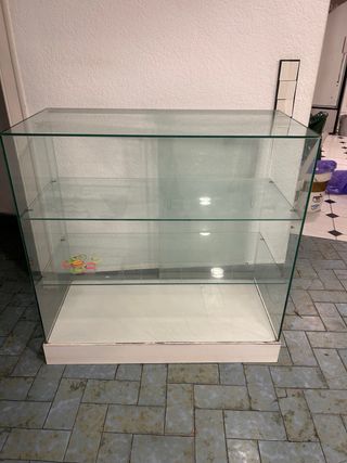 Vitrina expositora de cristal