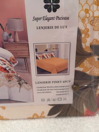 Juego de sábanas floral 100%algodón,6 piezas,nuev