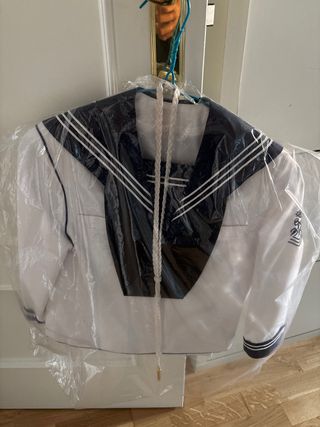 Traje de comunión marinero blanco y azul talla 8