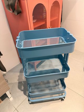 Carro Metálico Azul 3 Niveles