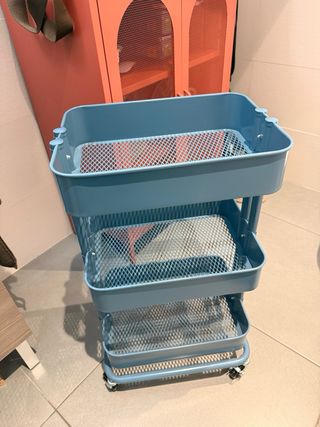 Carro Metálico Azul 3 Niveles