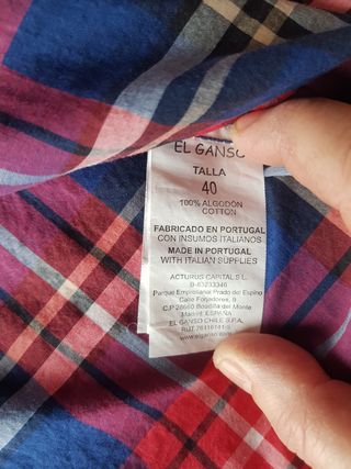 Camisa de cuadros EL GANSO Talla M