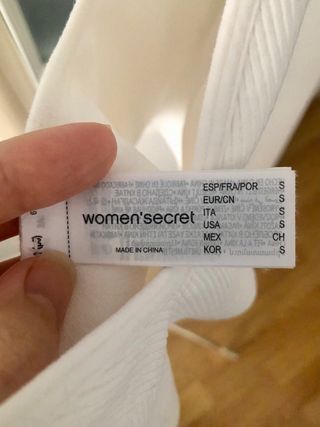 Sujetador canalé Woman Secret blanco talla S
