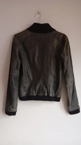 Chaqueta Piel Pull&Bear Gris