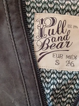 Chaqueta Piel Pull&Bear Gris