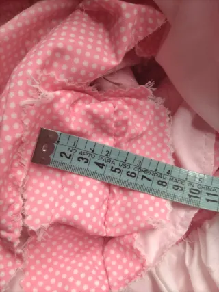 Vestido de sevillana niña rosa y blanco