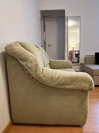 Sofá retro de 2 plazas verde